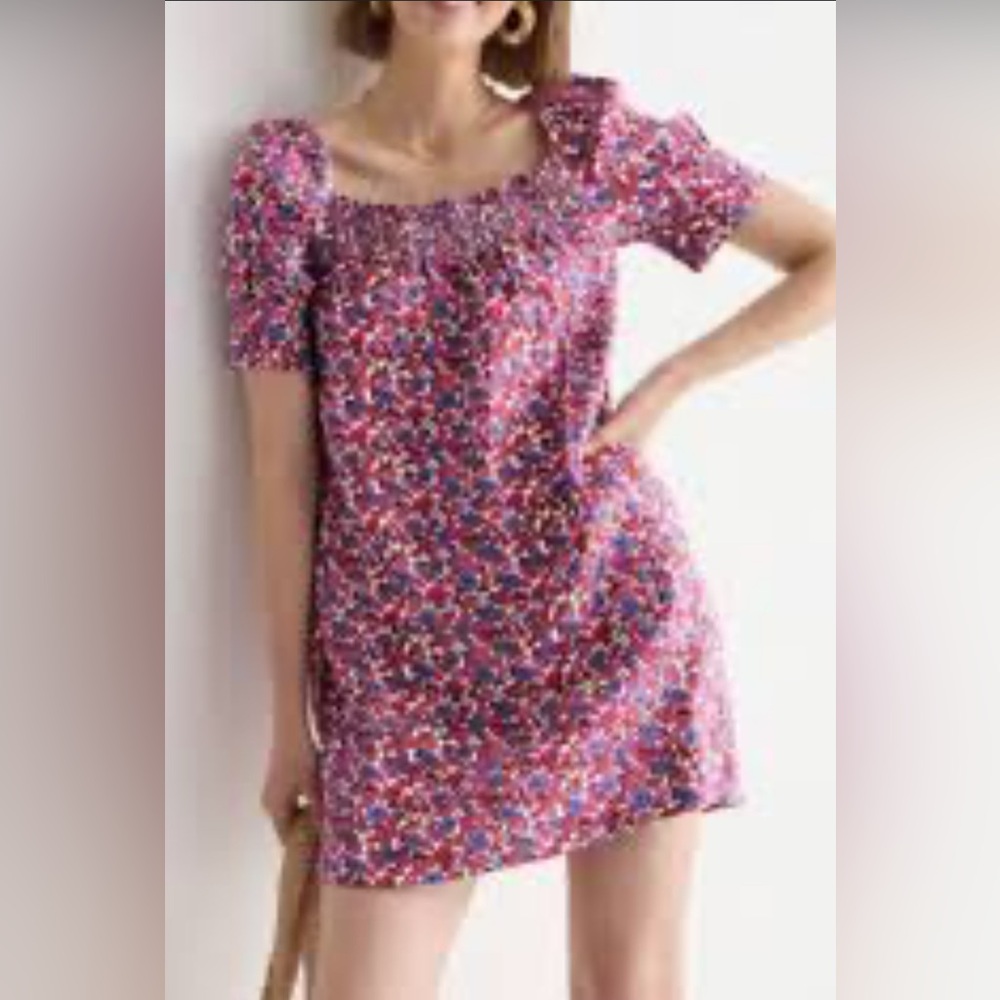 J. Crew Afternoon linen dress in berry